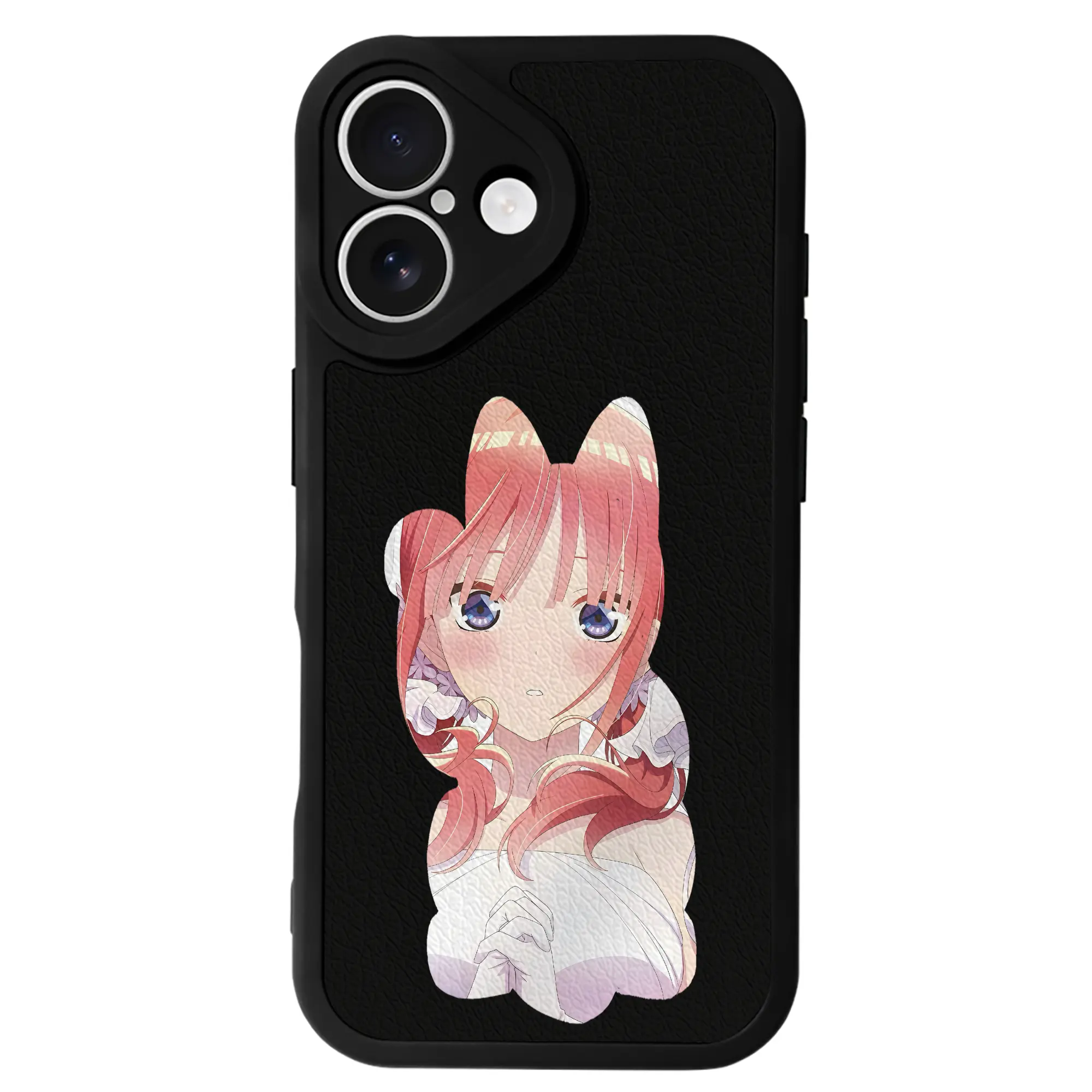 五等分の花嫁 グッズ 中野 二乃 - IPhone 16シリーズ対応 ・ シリコンスマホケース ・ レザー調 ・ 高精度フィット ・ 耐衝撃 ・ ワイヤレス充電対応 ・ 精密カット